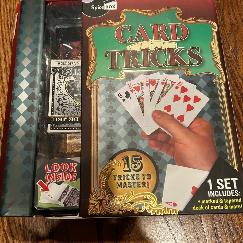 Card trick set. Sealed card decks